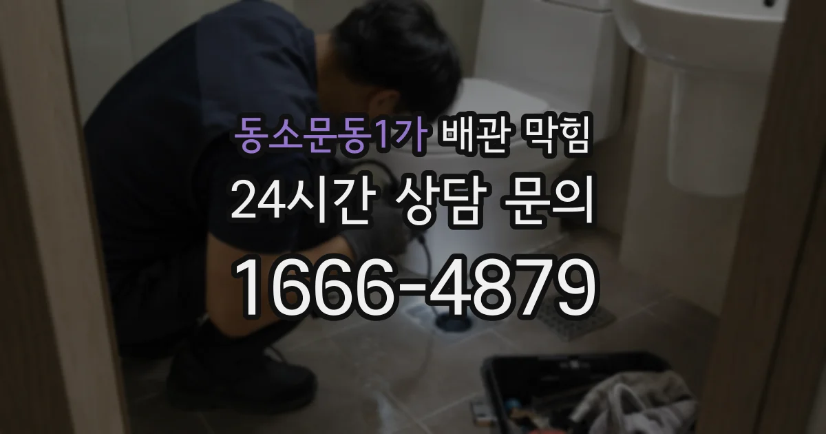 동소문동1가 배관 막힘
