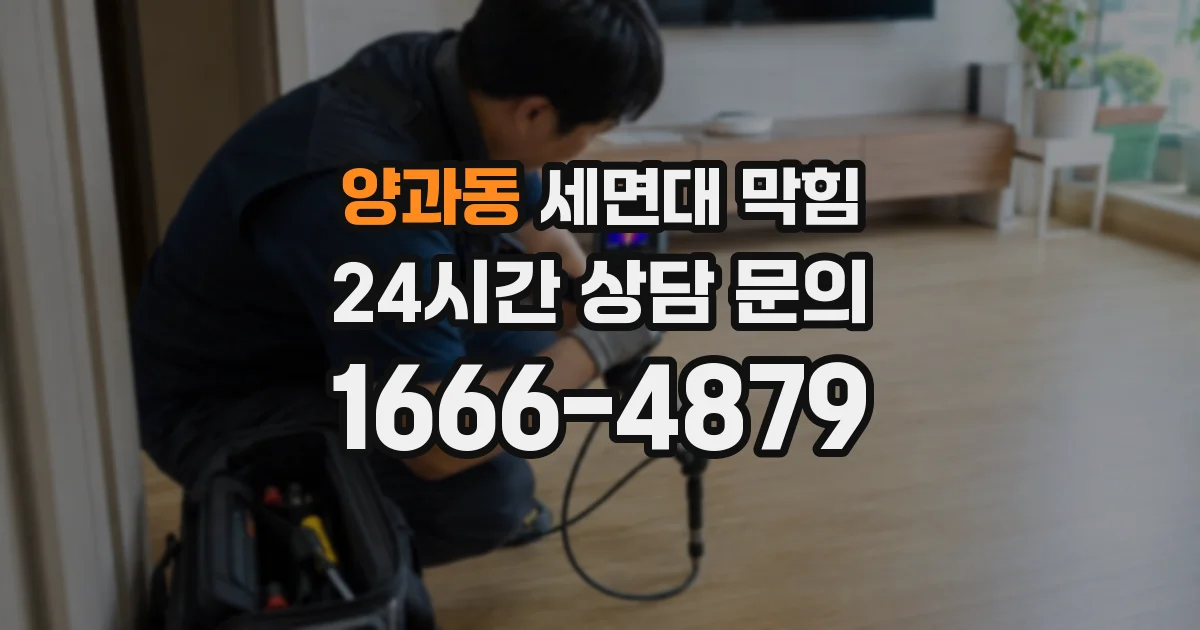 양과동 세면대 막힘