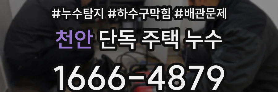 천안 단독 주택 누수