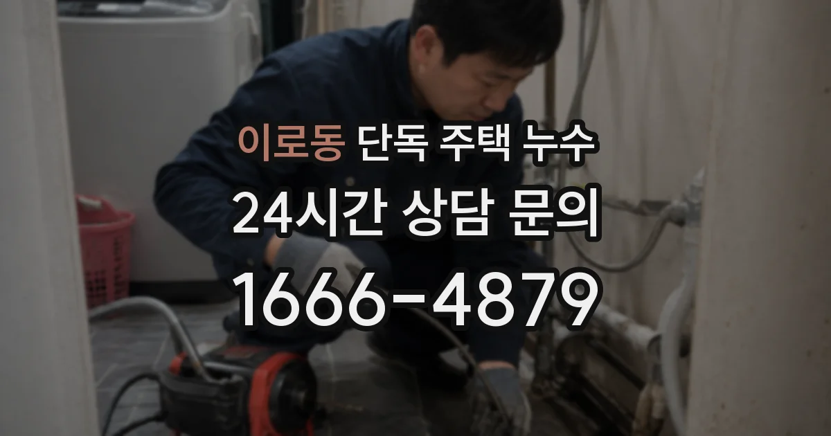 이로동 단독 주택 누수