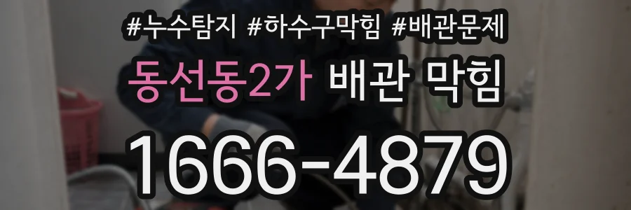 동선동2가 배관 막힘