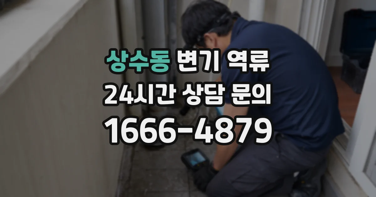 상수동 변기 역류