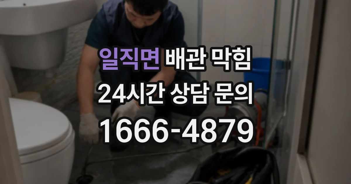 일직면 배관 막힘
