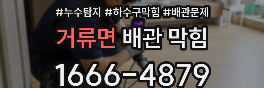 거류면 배관 막힘