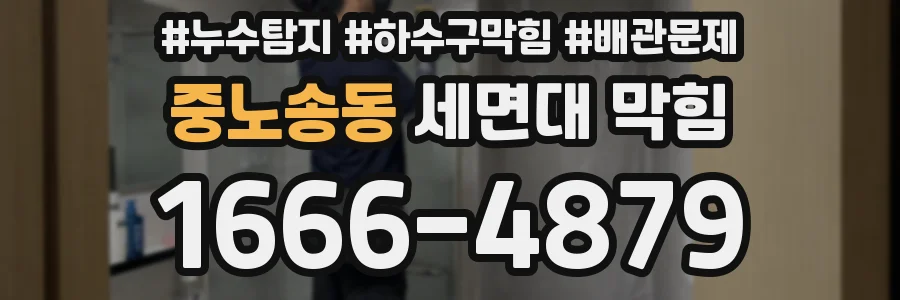 중노송동 세면대 막힘
