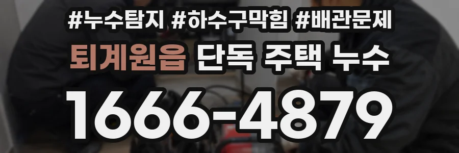 퇴계원읍 단독 주택 누수