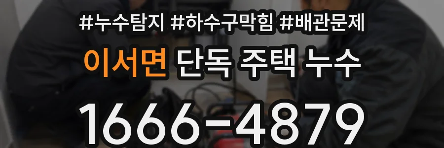 이서면 단독 주택 누수