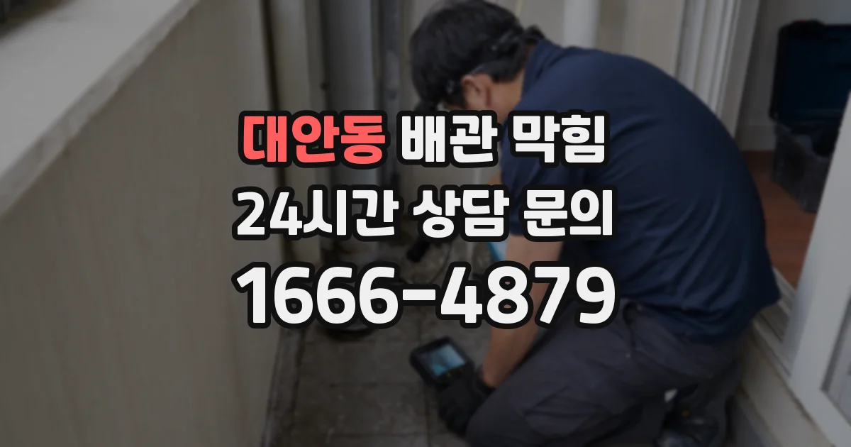 대안동 배관 막힘
