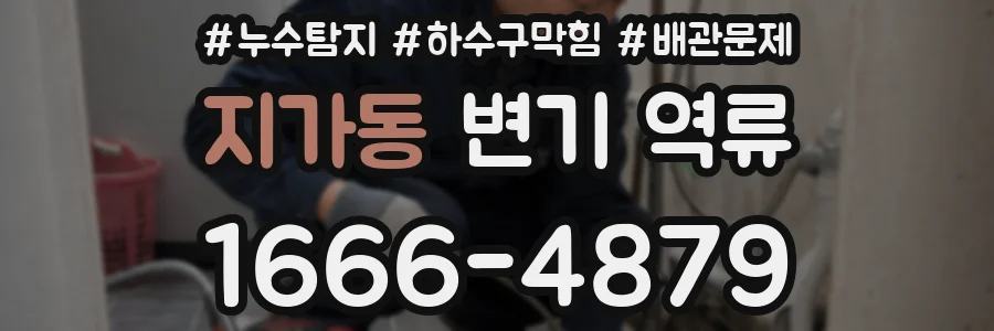 지가동 변기 역류