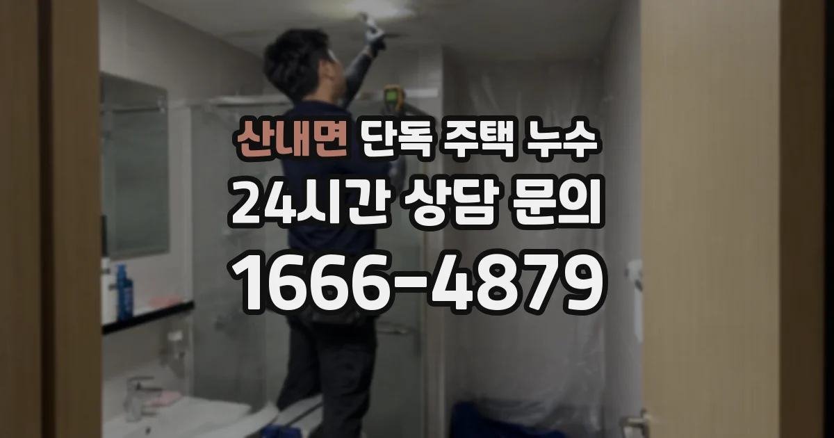 산내면 단독 주택 누수