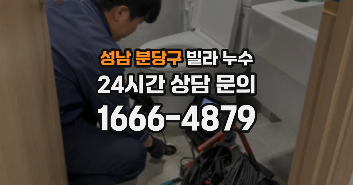 성남 분당구 빌라 누수
