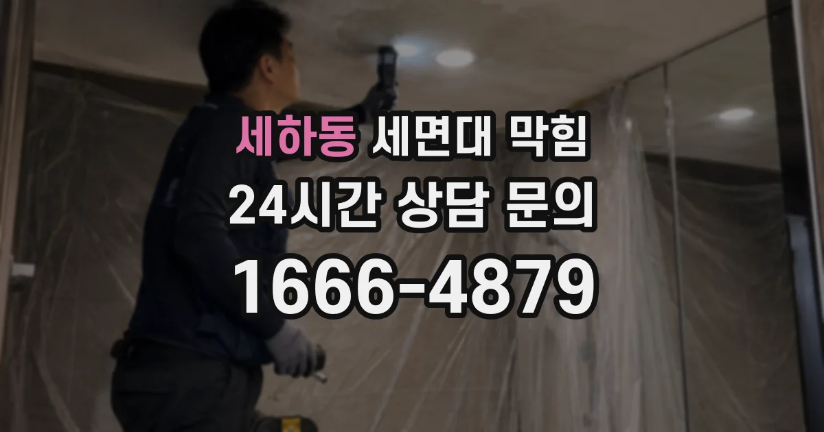 세하동 세면대 막힘