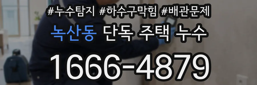 녹산동 단독 주택 누수