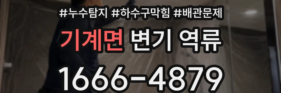 기계면 변기 역류