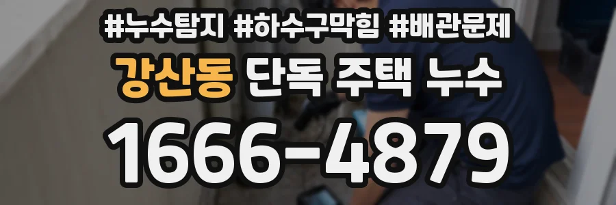 강산동 단독 주택 누수