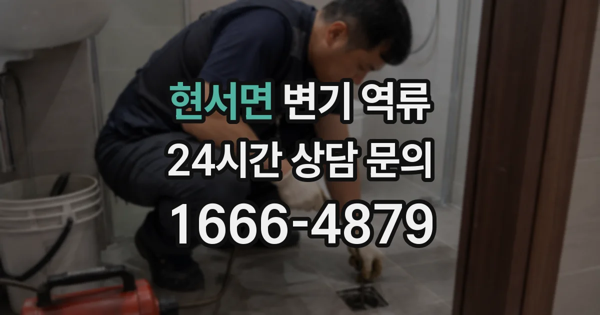 현서면 변기 역류
