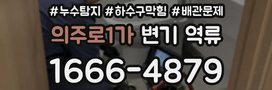 의주로1가 변기 역류
