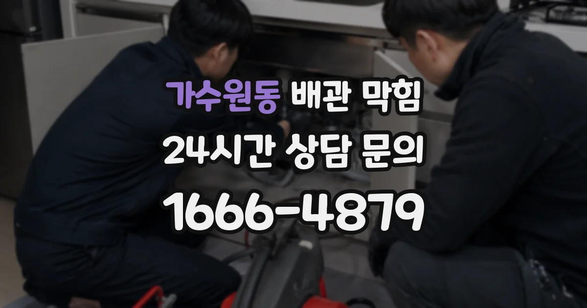 가수원동 배관 막힘