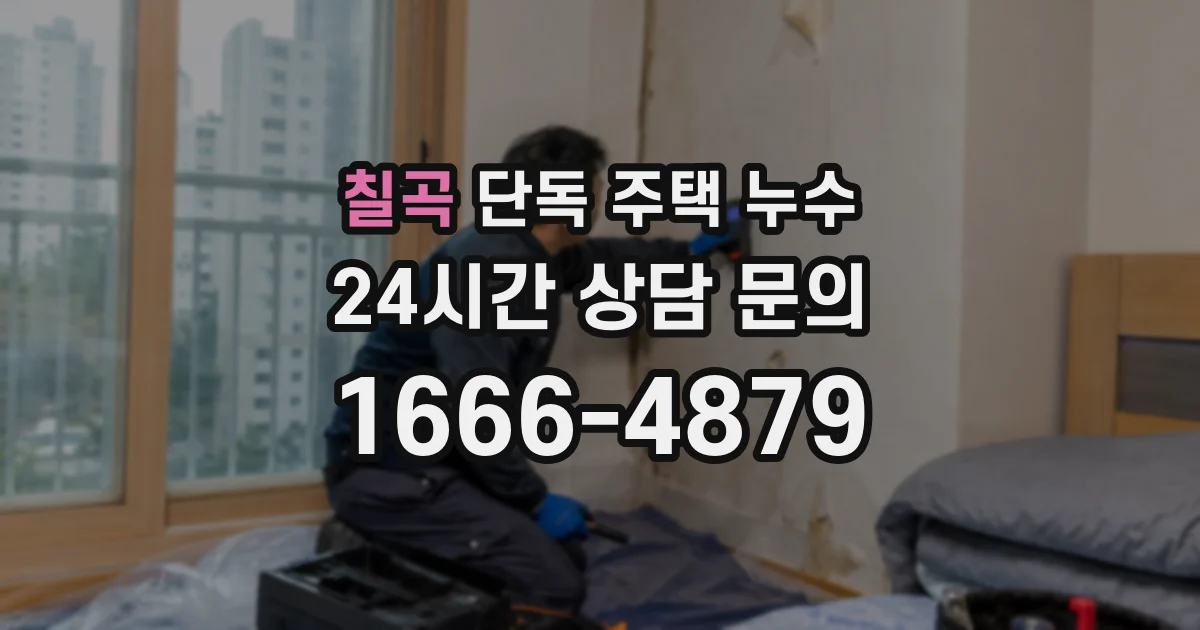 칠곡 단독 주택 누수
