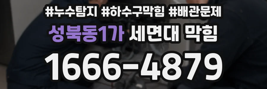 성북동1가 세면대 막힘