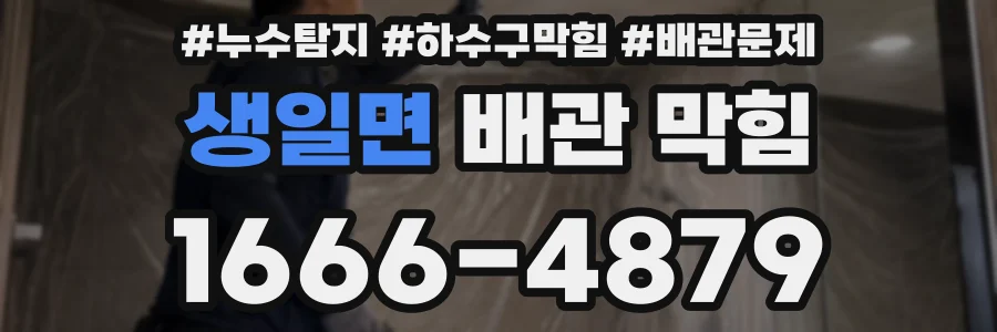 생일면 배관 막힘