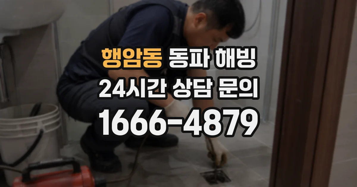 행암동 동파 해빙