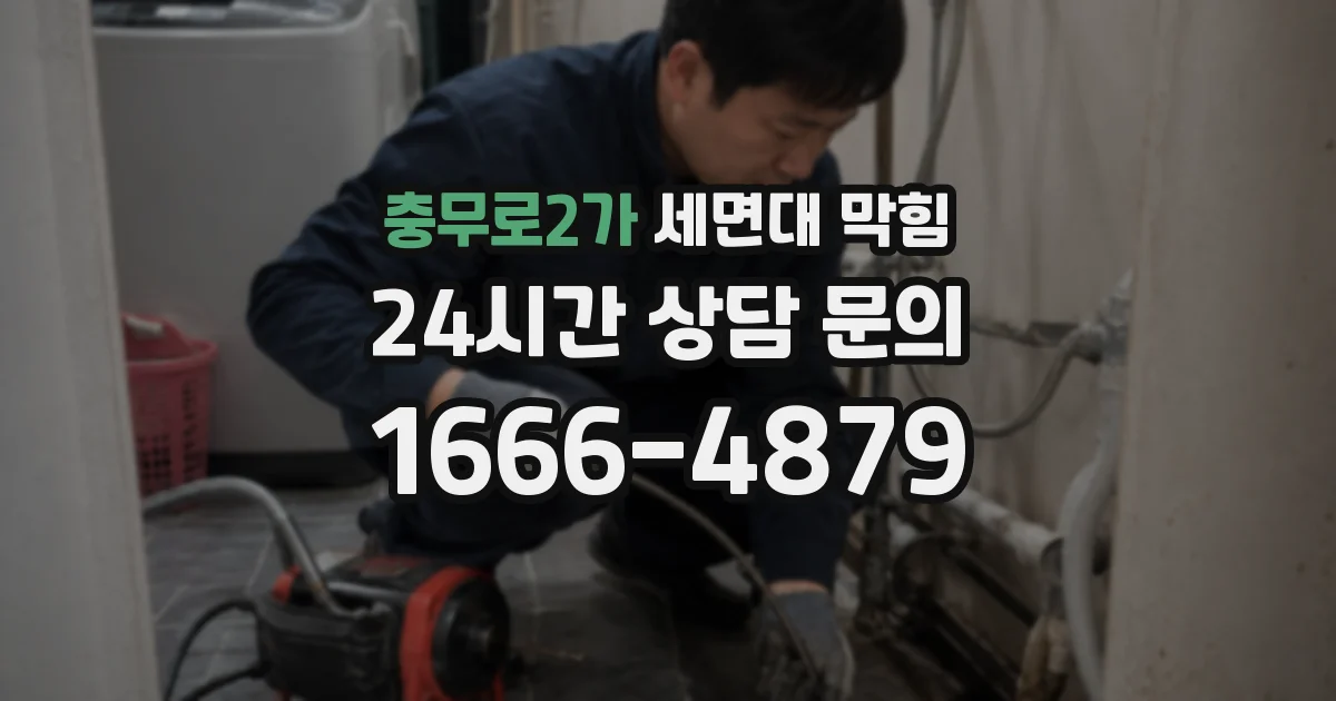 충무로2가 세면대 막힘