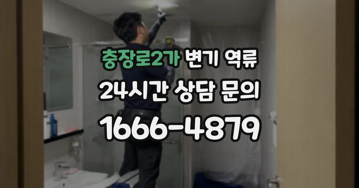 충장로2가 변기 역류