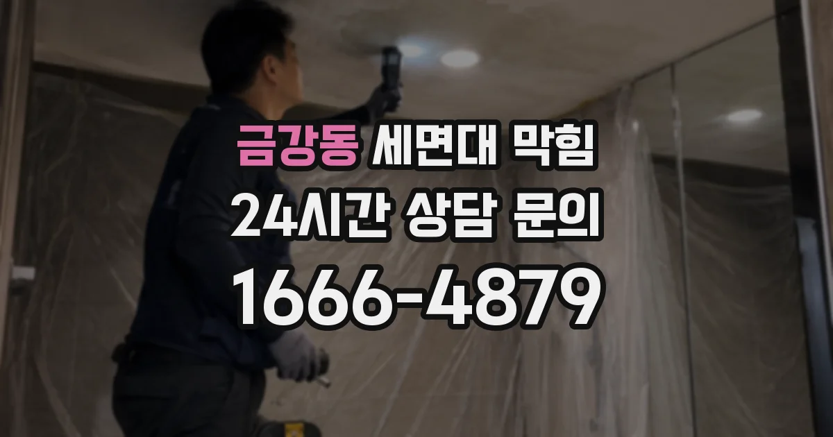 금강동 세면대 막힘