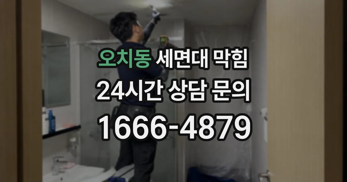 오치동 세면대 막힘