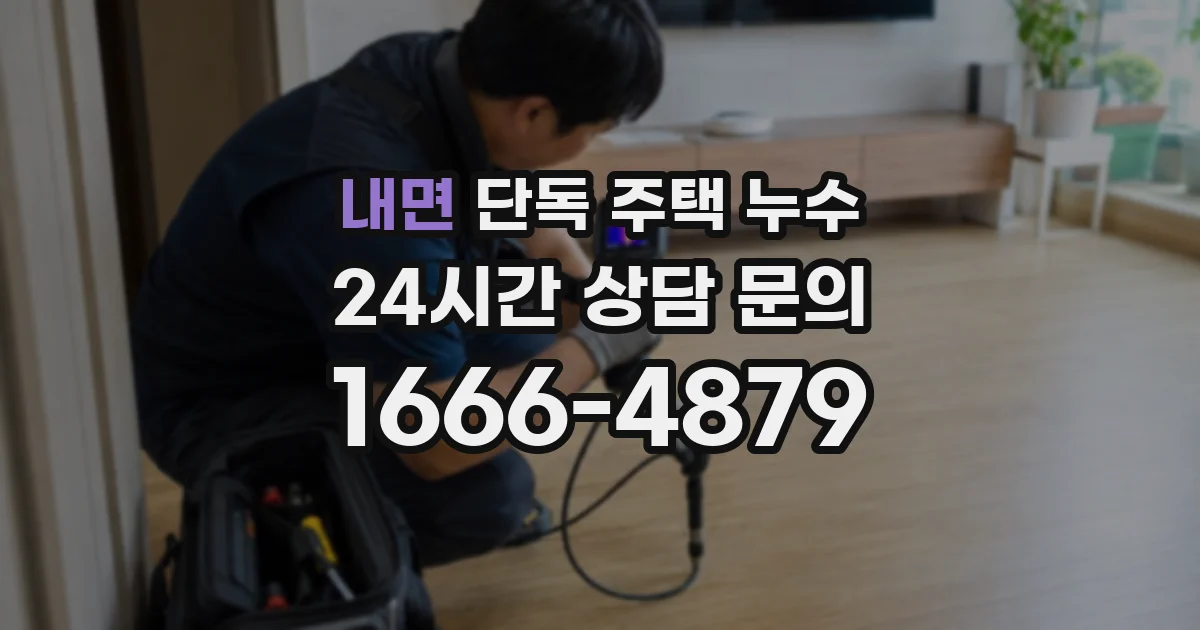 내면 단독 주택 누수