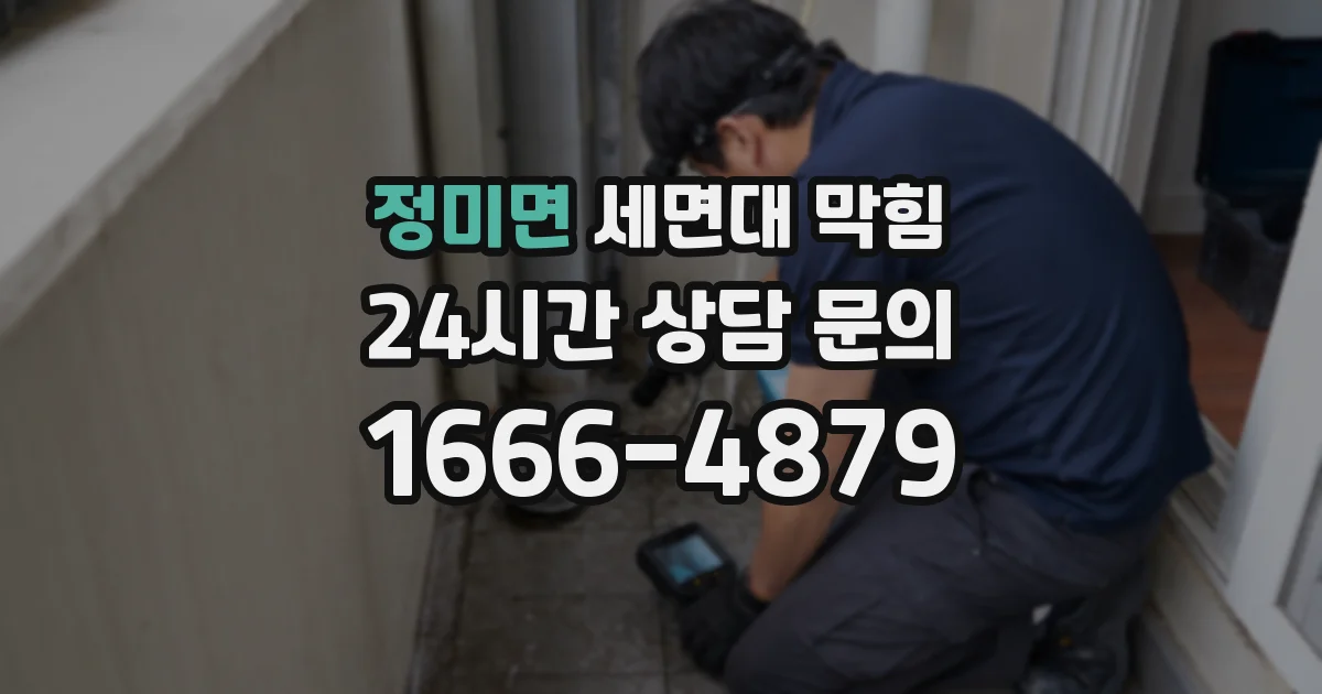 정미면 세면대 막힘
