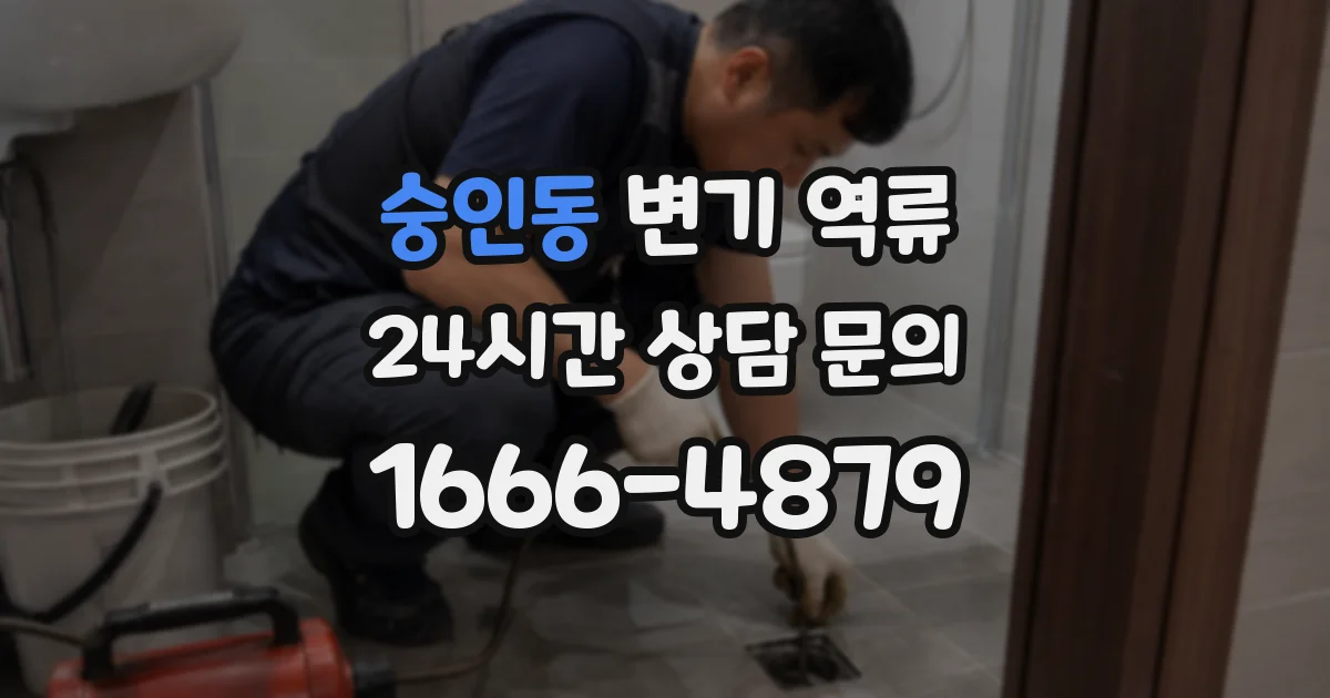 숭인동 변기 역류