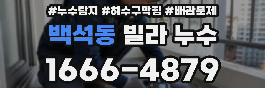 백석동 빌라 누수