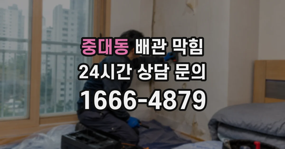 중대동 배관 막힘