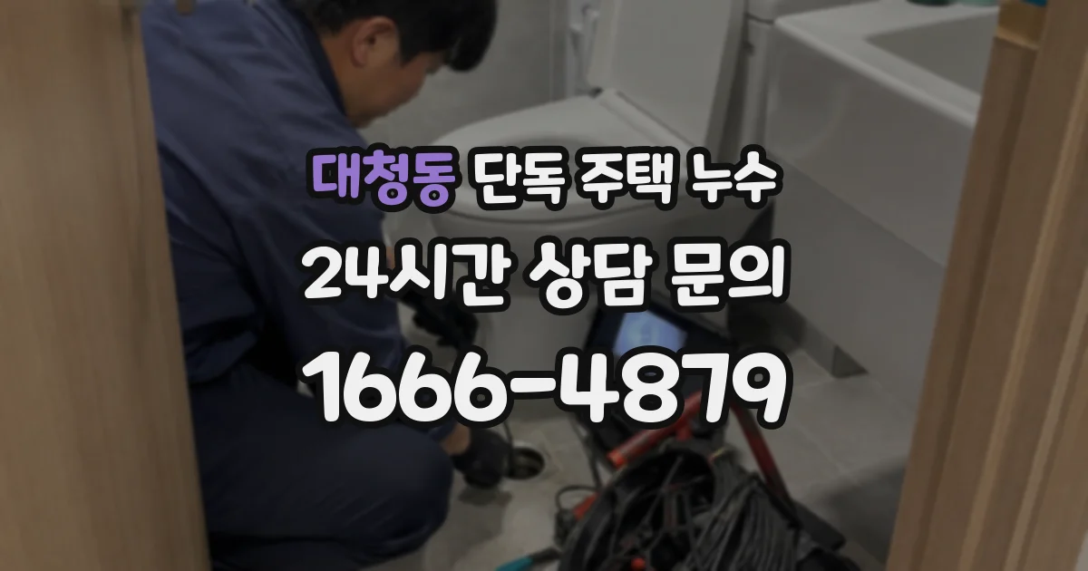 대청동 단독 주택 누수