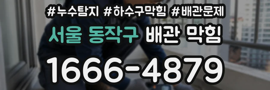 서울 동작구 배관 막힘