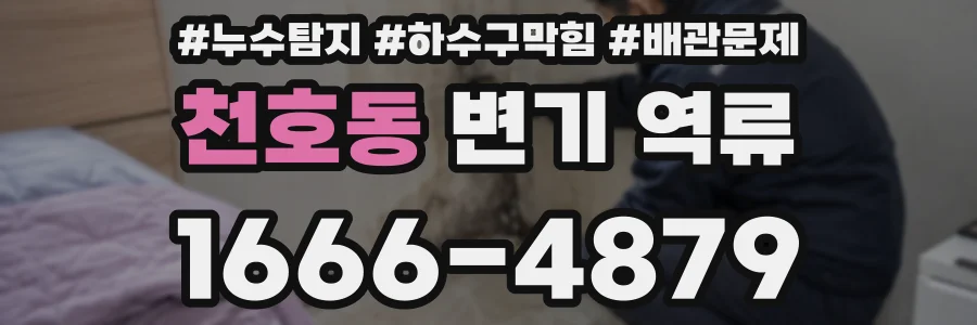 천호동 변기 역류