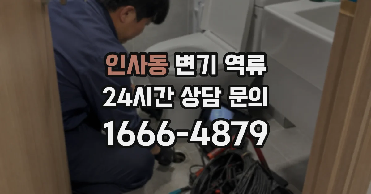 인사동 변기 역류