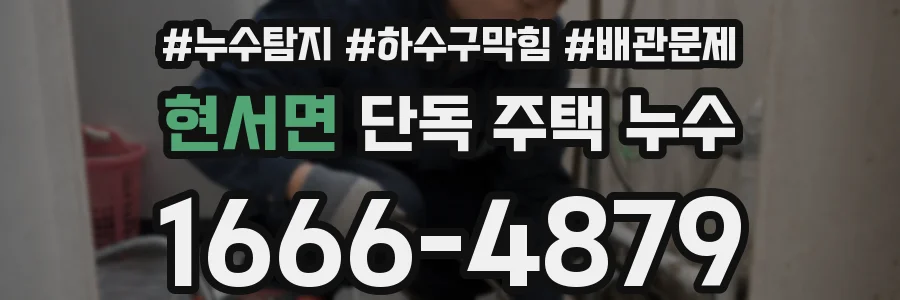 현서면 단독 주택 누수