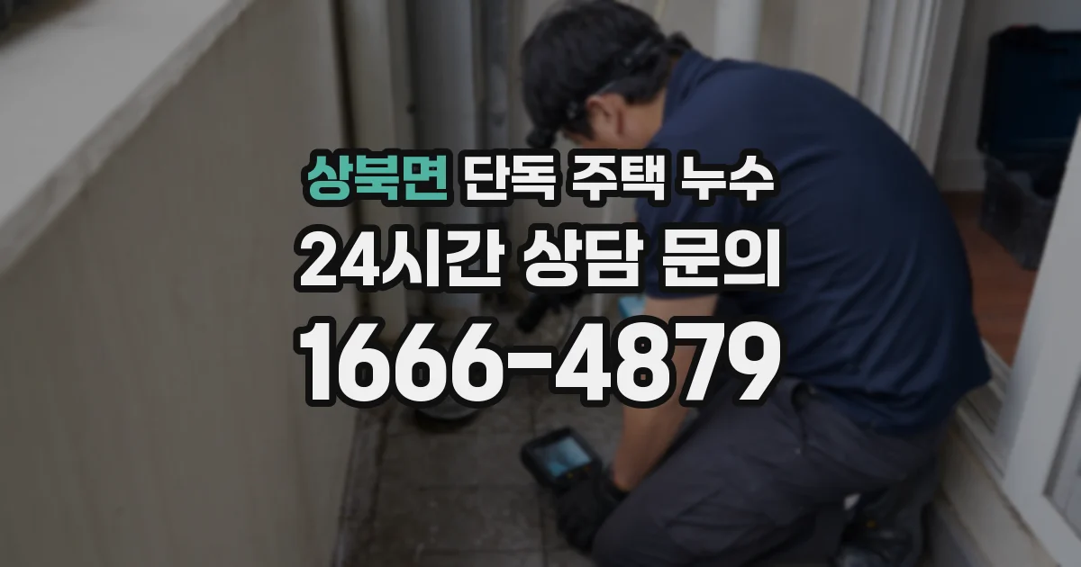 상북면 단독 주택 누수