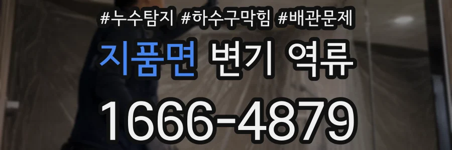 지품면 변기 역류