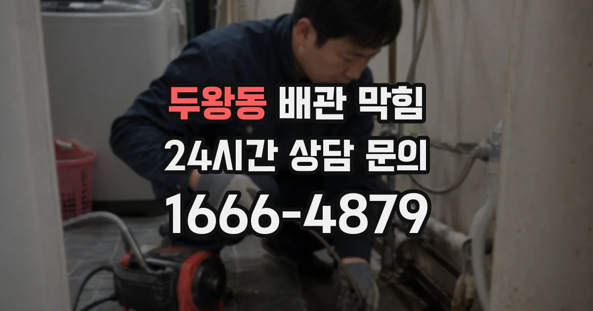 두왕동 배관 막힘