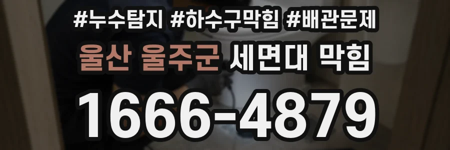 울산 울주군 세면대 막힘