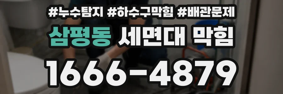 삼평동 세면대 막힘