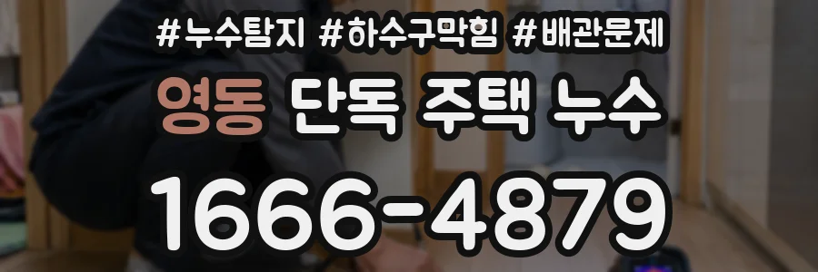 영동 단독 주택 누수