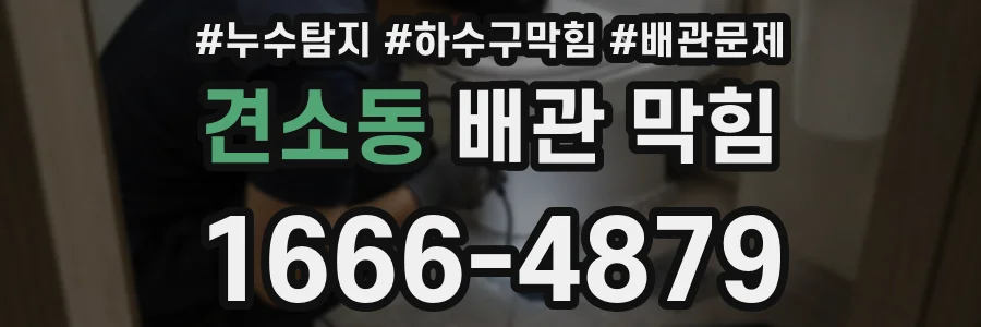 견소동 배관 막힘