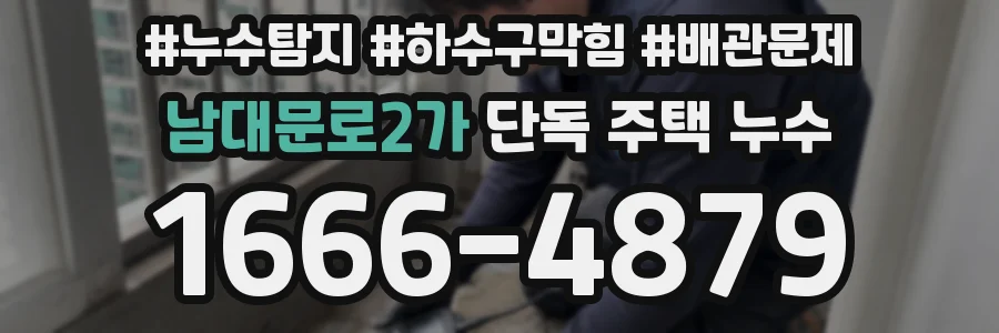 남대문로2가 단독 주택 누수