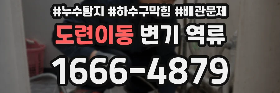 도련이동 변기 역류