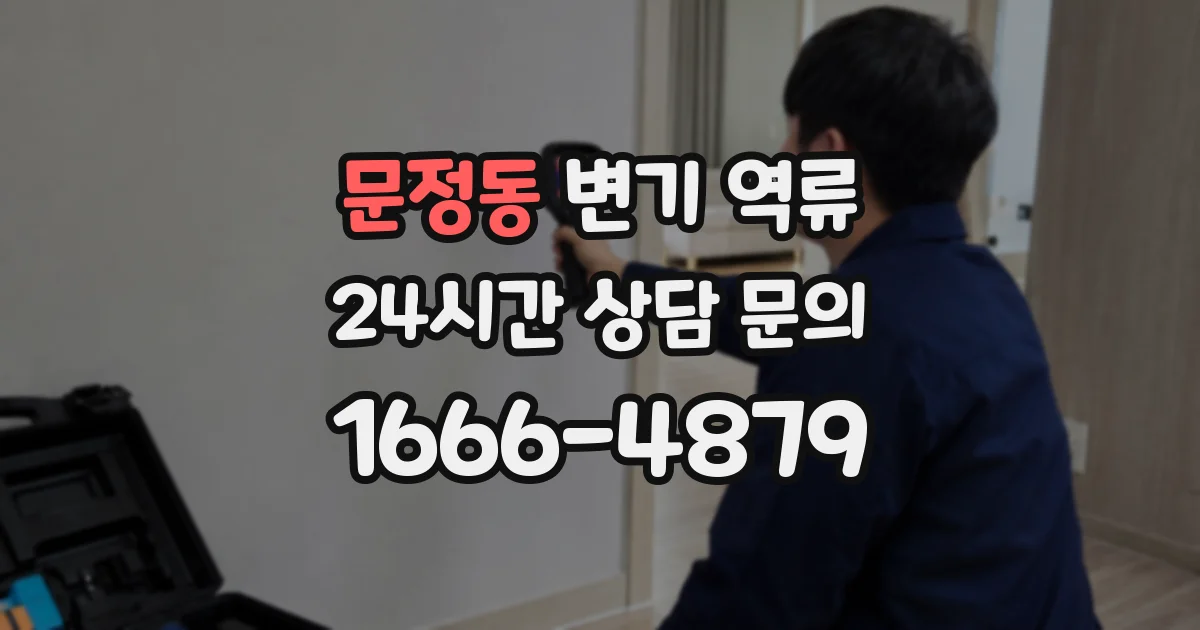문정동 변기 역류